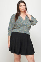 Plus Size, Ditsy Floral Print Blouse Top FreckledFoxCompany