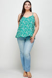 Plus Size, Ditsy Floral Print Cami Top FreckledFoxCompany