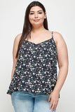 Plus Size, Ditsy Floral Print Cami Top FreckledFoxCompany