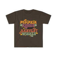 Pumpkin Kisses and Harvest Wishes Unisex Graphic Tee! Fall Vibes! FreckledFoxCompany