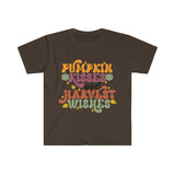 Pumpkin Kisses and Harvest Wishes Unisex Graphic Tee! Fall Vibes! FreckledFoxCompany