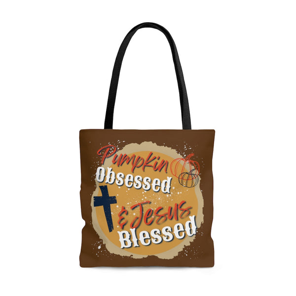 Pumpkin Obsessed Jesus Blessed Western Style Tote Bag! Fall Vibes! FreckledFoxCompany