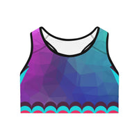 Purple Reflection Sports Bra/Crop Top! Athleisure, Activewear! FreckledFoxCompany