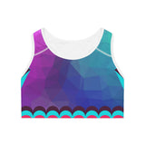 Purple Reflection Sports Bra/Crop Top! Athleisure, Activewear! FreckledFoxCompany
