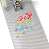 Rainbow Ombre Fish Vinyl Sticker! FreckledFoxCompany