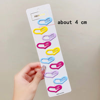 10pcs/set Cute Colorful Star Waterdrop Shape Hair Clips! Hair Accessories!