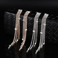 New Luxury Rhinestone Crystal Long Tassel Earrings!