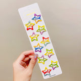 10pcs/set Cute Colorful Star Waterdrop Shape Hair Clips! Hair Accessories!