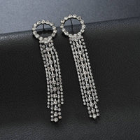 New Luxury Rhinestone Crystal Long Tassel Earrings!