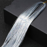 Sparkle Shiny Hair Tinsel Rainbow Silk Hair Extensions! Hair Accessories!