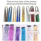 Sparkle Shiny Hair Tinsel Rainbow Silk Hair Extensions! Hair Accessories!