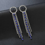 New Luxury Rhinestone Crystal Long Tassel Earrings!