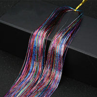 Sparkle Shiny Hair Tinsel Rainbow Silk Hair Extensions! Hair Accessories!