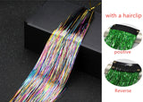 Sparkle Shiny Hair Tinsel Rainbow Silk Hair Extensions! Hair Accessories!