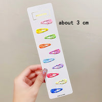 10pcs/set Cute Colorful Star Waterdrop Shape Hair Clips! Hair Accessories!