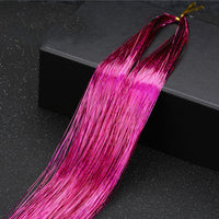 Sparkle Shiny Hair Tinsel Rainbow Silk Hair Extensions! Hair Accessories!