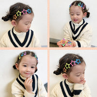 10pcs/set Cute Colorful Star Waterdrop Shape Hair Clips! Hair Accessories!