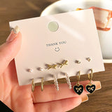 Love, Heart, Circle, Drop Small Earrings Set for Women!