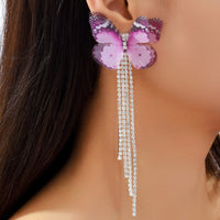 New Luxury Rhinestone Crystal Long Tassel Earrings!