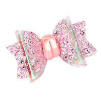 Chunky Glitter Hair Bow For Kids Cute! Hair Accessories!