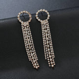 New Luxury Rhinestone Crystal Long Tassel Earrings!