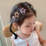 10pcs/set Cute Colorful Star Waterdrop Shape Hair Clips! Hair Accessories!