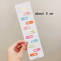 10pcs/set Cute Colorful Star Waterdrop Shape Hair Clips! Hair Accessories!