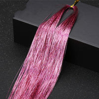 Sparkle Shiny Hair Tinsel Rainbow Silk Hair Extensions! Hair Accessories!