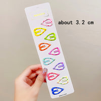 10pcs/set Cute Colorful Star Waterdrop Shape Hair Clips! Hair Accessories!