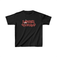 Santa's Workshop Unisex Kids Heavy Cotton Graphic Tees! Foxy Kids! Winter Vibes! FreckledFoxCompany