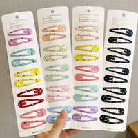 10pcs/set Cute Colorful Star Waterdrop Shape Hair Clips! Hair Accessories!