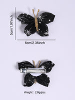 Butterfly Hair Clip Gradient Flocking Hairpin! Hair Accessories! 5x6cm 8g 2pc