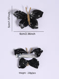 Butterfly Hair Clip Gradient Flocking Hairpin! Hair Accessories! 5x6cm 8g 2pc
