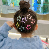 10pcs/set Cute Colorful Star Waterdrop Shape Hair Clips! Hair Accessories!