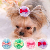 Pet Small Dogs Cat Faux Pearl Crown Bows! Hair Accessories!