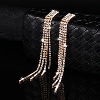 New Luxury Rhinestone Crystal Long Tassel Earrings!