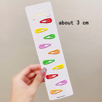 10pcs/set Cute Colorful Star Waterdrop Shape Hair Clips! Hair Accessories!