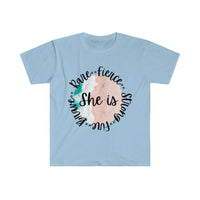 She Is Strong! Women's Graphic Tee! Unisex. Ultra Soft, T-shirts, Classic Fit, Graphic Tees FreckledFoxCompany