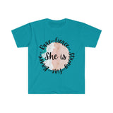 She Is Strong! Women's Graphic Tee! Unisex. Ultra Soft, T-shirts, Classic Fit, Graphic Tees FreckledFoxCompany