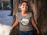 She Is Strong! Women's Graphic Tee! Unisex. Ultra Soft, T-shirts, Classic Fit, Graphic Tees FreckledFoxCompany