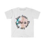 She Is Strong! Women's Graphic Tee! Unisex. Ultra Soft, T-shirts, Classic Fit, Graphic Tees FreckledFoxCompany