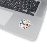 She is Strong Sticker! Cut to edge, 4 sizes, flexible, transparent, white FreckledFoxCompany