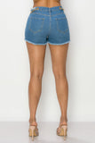 Side Chain Detailed Denim Shorts FreckledFoxCompany