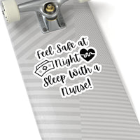 Sleep with a Nurse Sticker! Flexible, Cut to Edge! FreckledFoxCompany