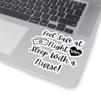 Sleep with a Nurse Sticker! Flexible, Cut to Edge! FreckledFoxCompany