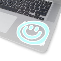 Smile More Light Blue Vinyl Sticker! FreckledFoxCompany