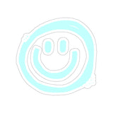 Smile More Light Blue Vinyl Sticker! FreckledFoxCompany