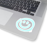 Smile More Light Blue Vinyl Sticker! FreckledFoxCompany