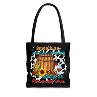 Smooth as Tennessee Whiskey, Sweet as Strawberry Wine Western Style Tote Bag! Fall Vibes! FreckledFoxCompany