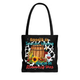 Smooth as Tennessee Whiskey, Sweet as Strawberry Wine Western Style Tote Bag! Fall Vibes! FreckledFoxCompany